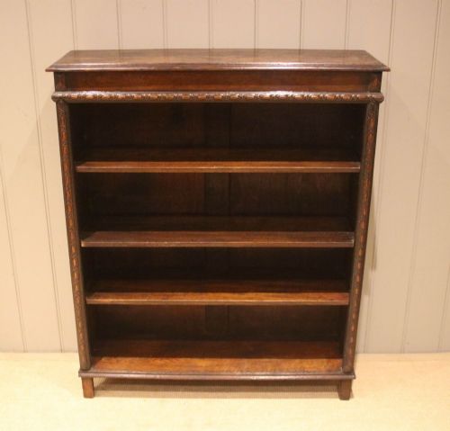 fig 1. Carved Oak Open Bookcase