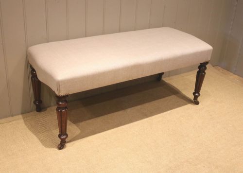 Victorian Mahogany Upholstered Stool