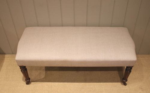 fig 1. Victorian Mahogany Upholstered Stool