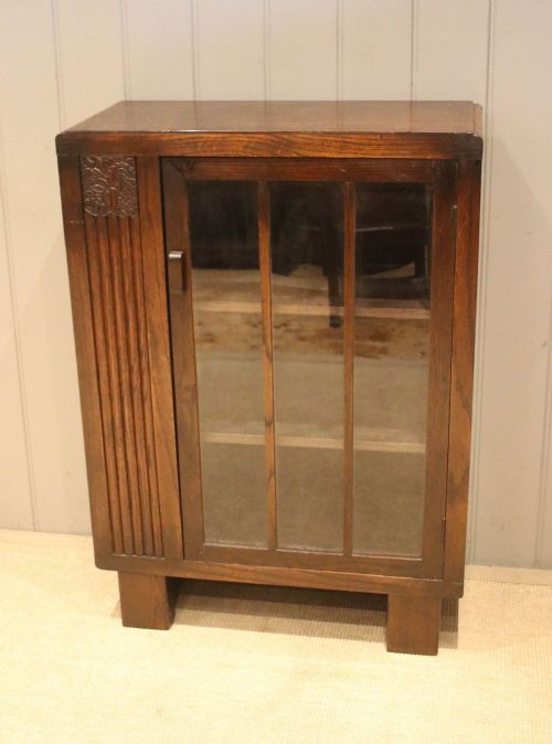 fig 1. Art Deco Oak Cabinet Bookcase