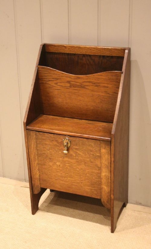 Oak Magazine Cabinet & Rack