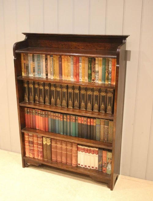 Solid Oak Open Bookcase