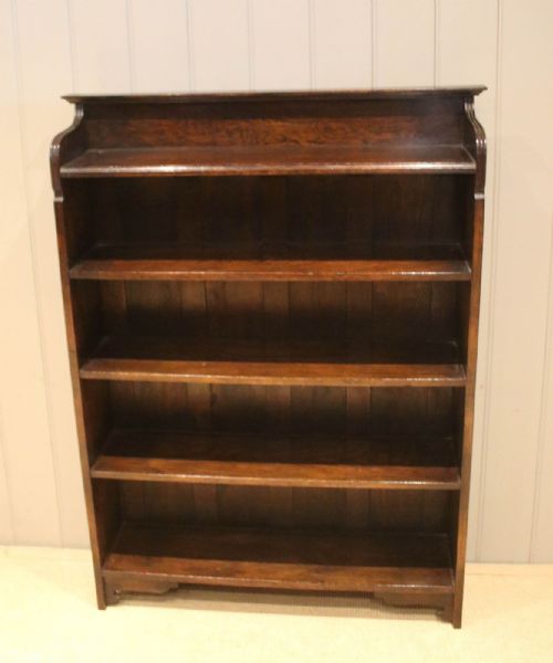 fig 1. Solid Oak Open Bookcase