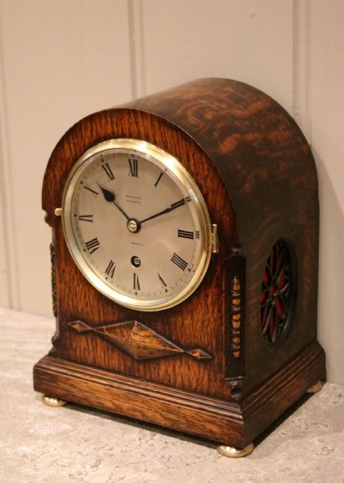 fig 1. Oak Dome Top Mantel Clock