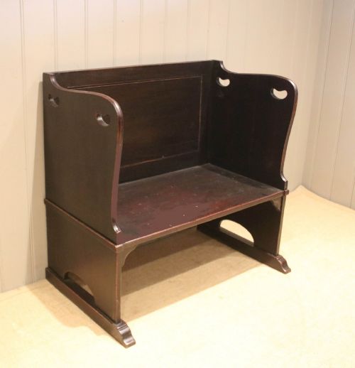 fig 1. Arts & Crafts Dark Oak Bench / Settle