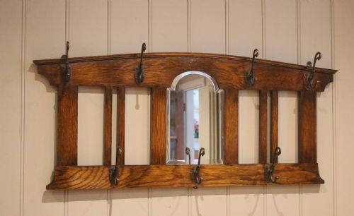 Oak Coat & Hat Rack