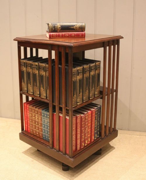 Edwardian Mahogany Revolving Bookcase