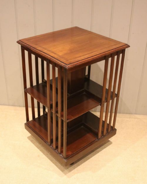 fig 1. Edwardian Mahogany Revolving Bookcase