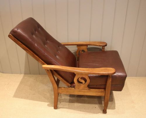 fig 1. Arts & Crafts Beech Framed Recliner Chair