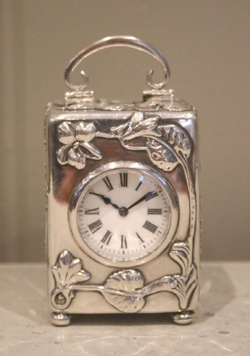 fig 1. Miniature Silver Carriage Clock