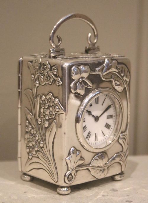fig 2. Miniature Silver Carriage Clock