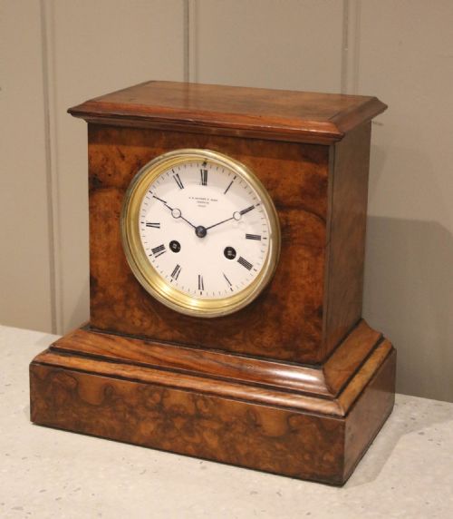 Burr Walnut Mantel Clock