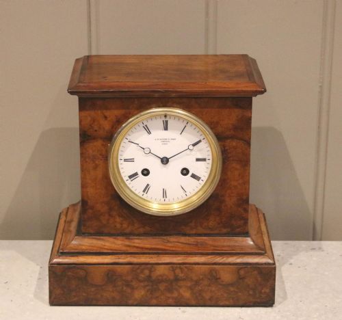 fig 1. Burr Walnut Mantel Clock