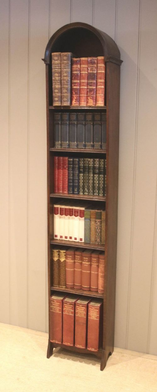 Arts & Crafts Tall Arch Top Open Bookcase