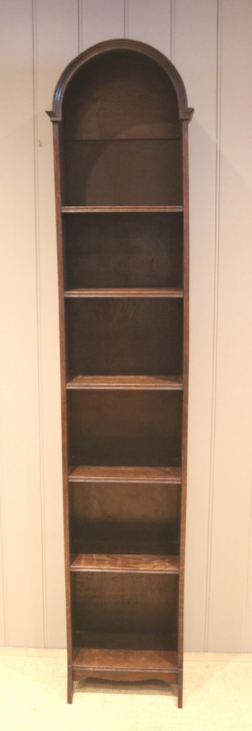 fig 1. Arts & Crafts Tall Arch Top Open Bookcase
