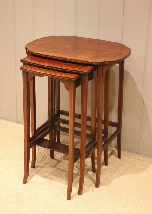 Mahogany Nest of Three Tables
