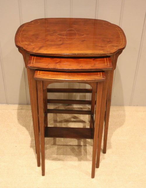 fig 1. Mahogany Nest Of Three Tables