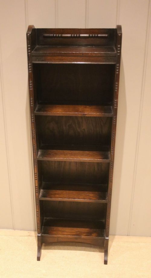 fig 1. Dark Oak Open Bookcase