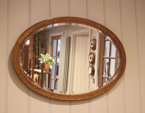 Oak Oval Wall Mirror