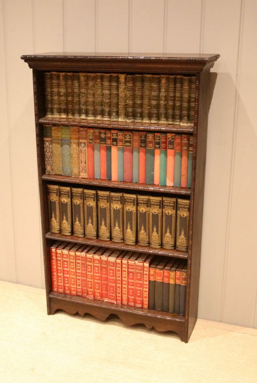 Dark Oak Open Bookcase