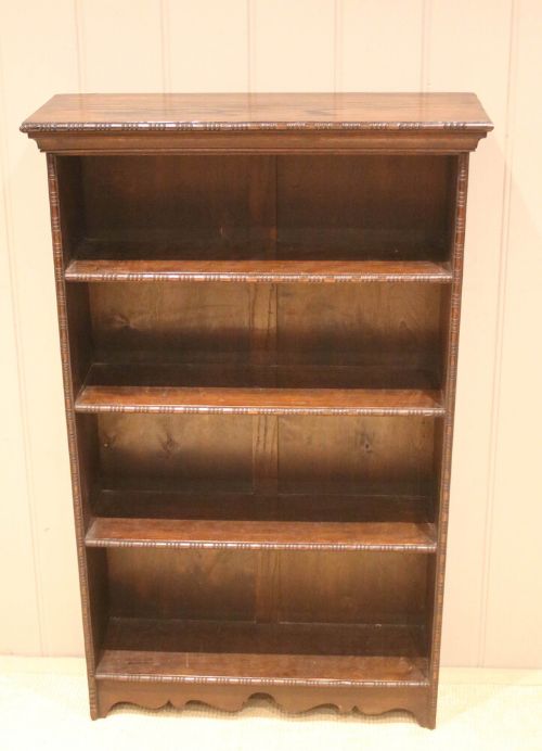 fig 1. Dark Oak Open Bookcase