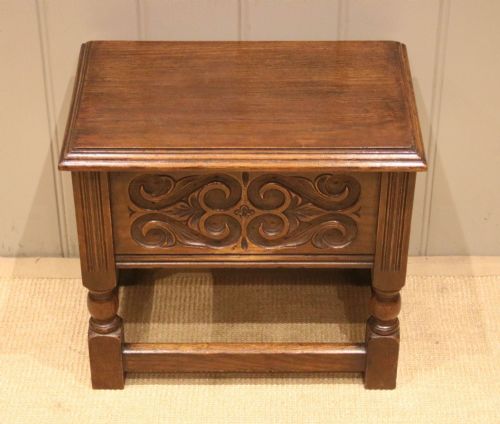 Small Oak Box Stool