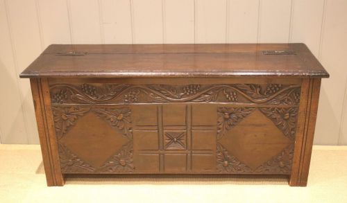 French Carved Beechwood Coffer