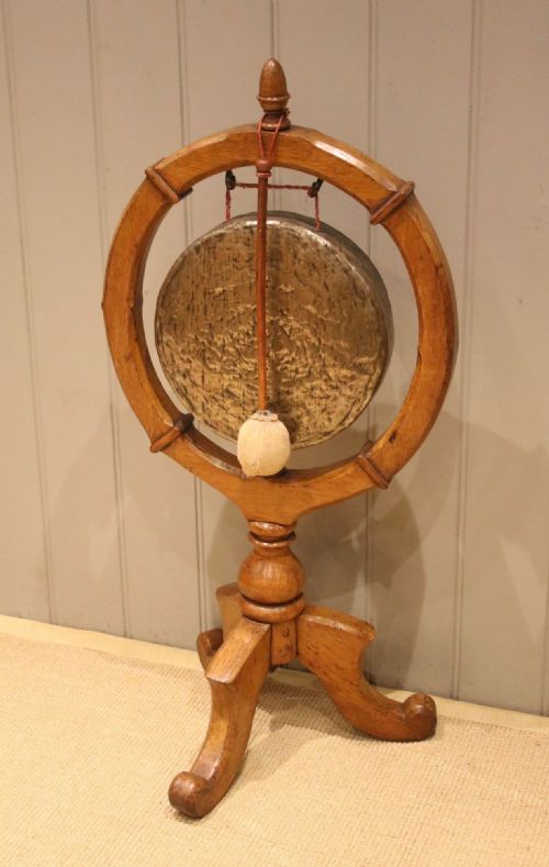Edwardian Oak Floor Gong