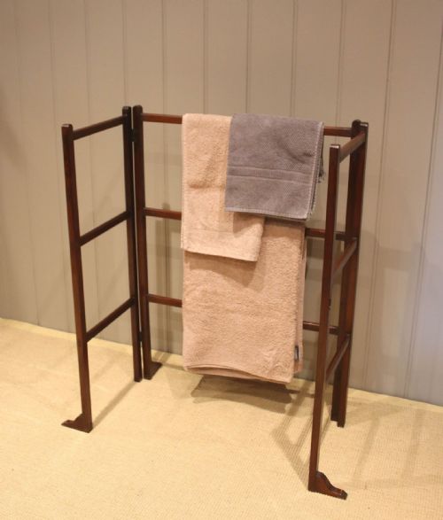 fig 1. Mahogany Folding Towel Rail