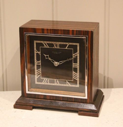 fig 1. Good Quality Coromandel Art Deco Mantel Clock
