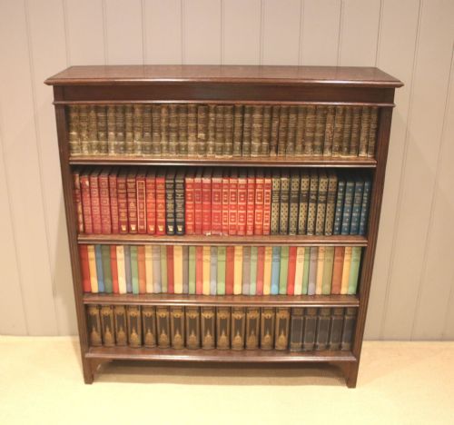 Edwardian Oak Open Bookcase