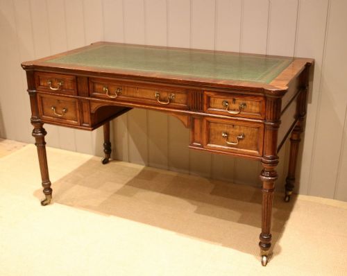 fig 1. Mahogany & Satin Walnut Library Desk