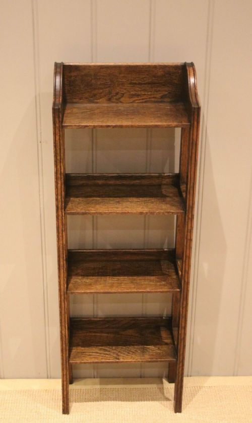 fig 1. Small Narrow Open Oak Bookcase