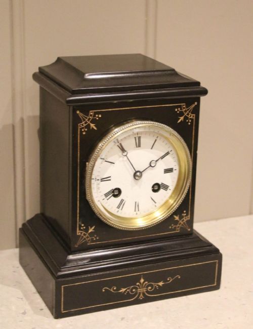 fig 2. Small Proportioned Belgian Slate Mantel Clock