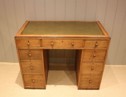 Light Oak Pedestal Desk