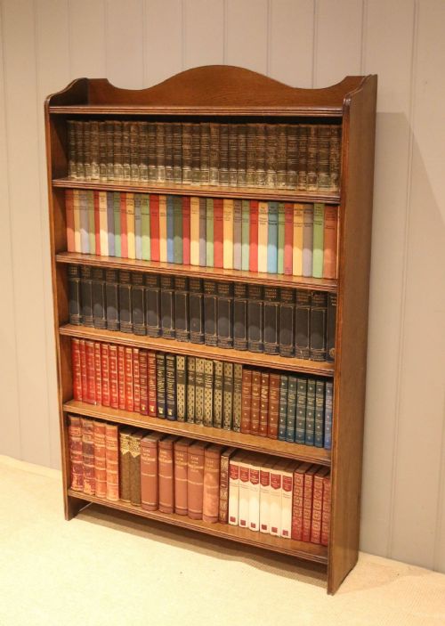 fig 1. Edwardian Oak Open Bookcase
