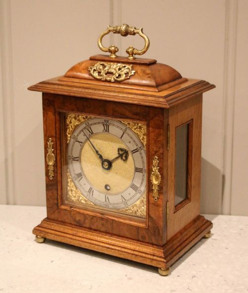 Walnut Bell Top Bracket Clock