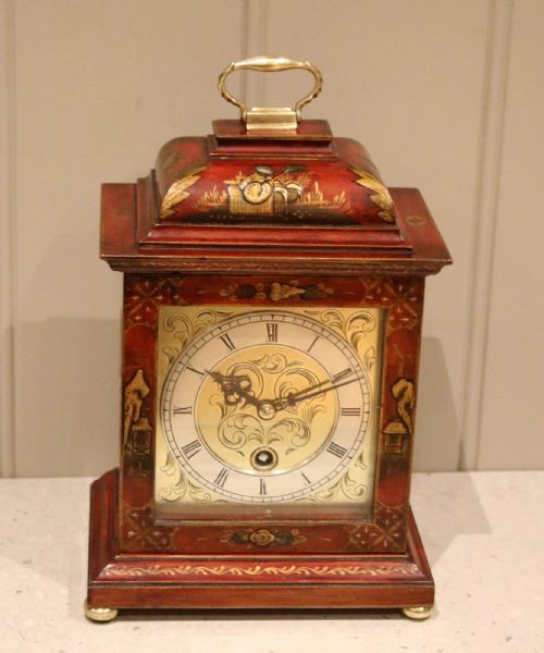 fig 1. Small Red Chinoiserie Bracket Clock