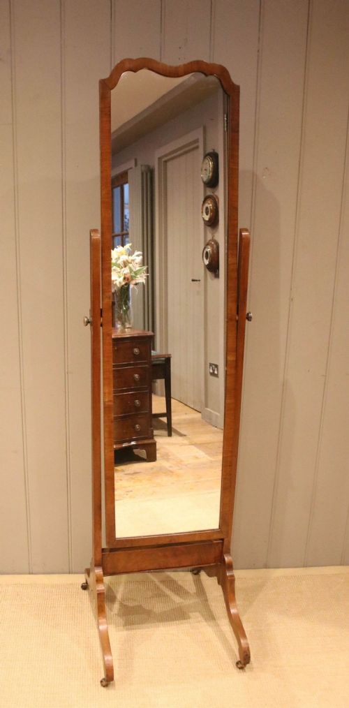 Walnut Cheval Mirror