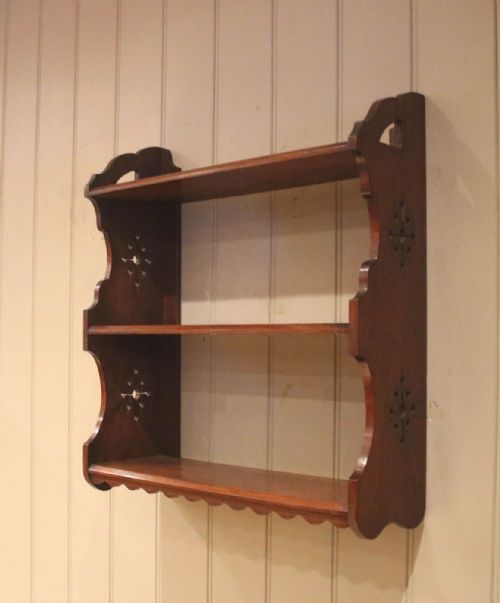 Edwardian Solid Mahogany Wall Shelves