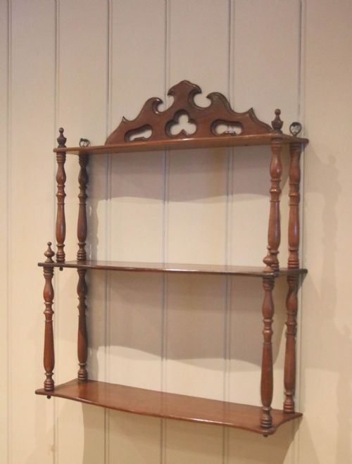 French Mahogany Wall Shelves