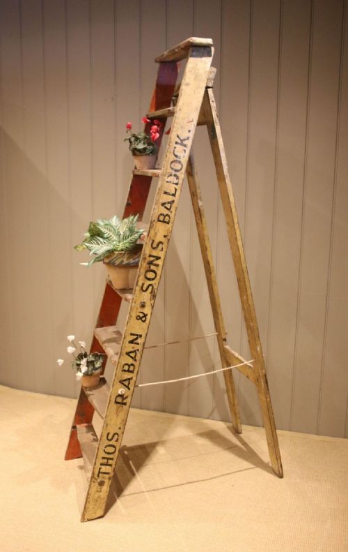 SET OF RUSTIC ASH STEP LADDERS - ADDITIONAL PHOTO 5