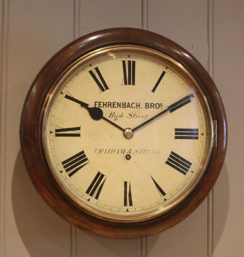 fig 1. Late 19th Century Walnut Dial Clock