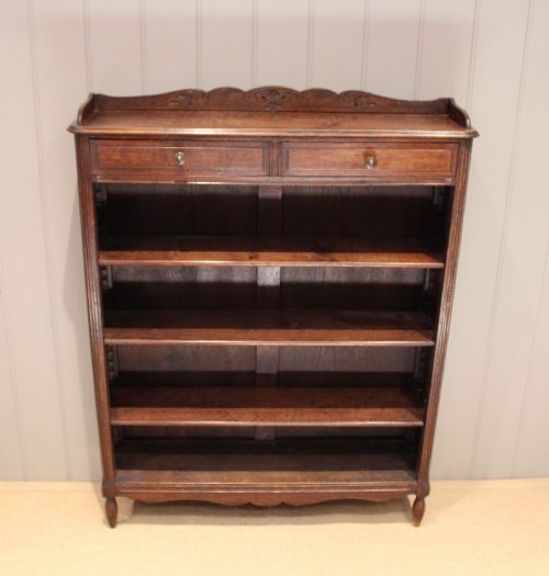 fig 1. French Oak Open Bookcase