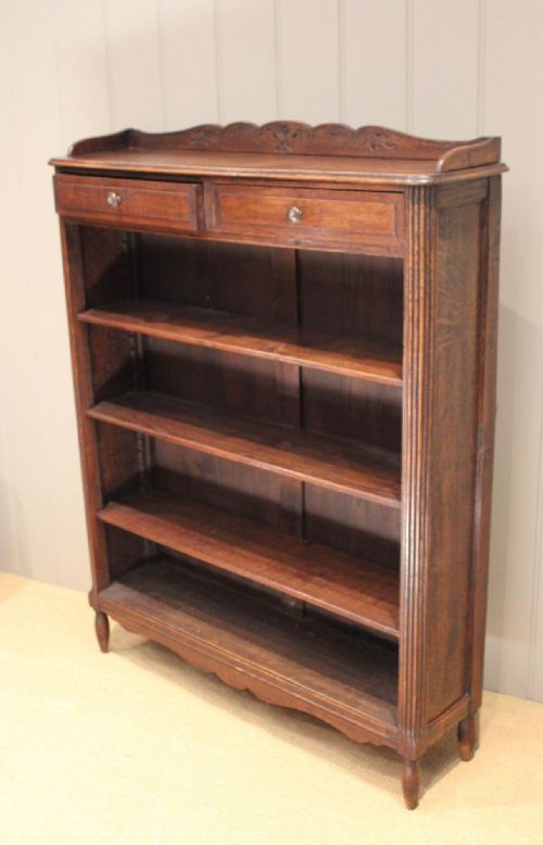 French Oak Open Bookcase