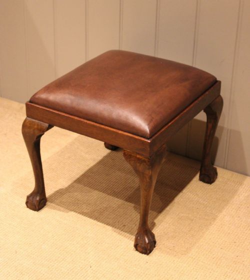 Edwardian Beechwood Footstool