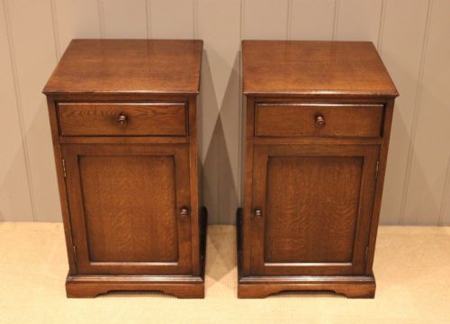 Pair of Oak Bedside Cabinets