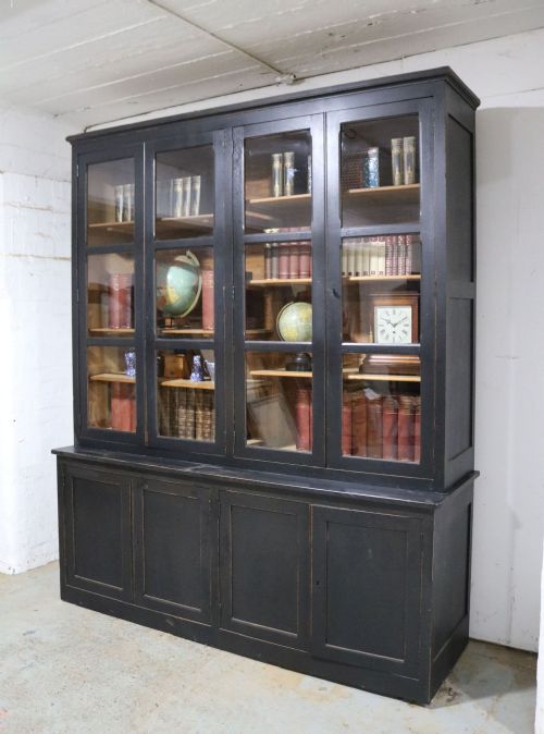 fig 1. Substantial French Painted Cabinet Bookcase