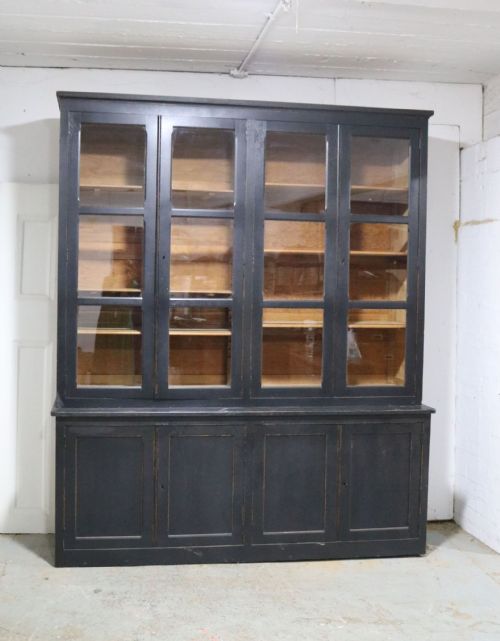 Substantial French Painted Cabinet Bookcase
