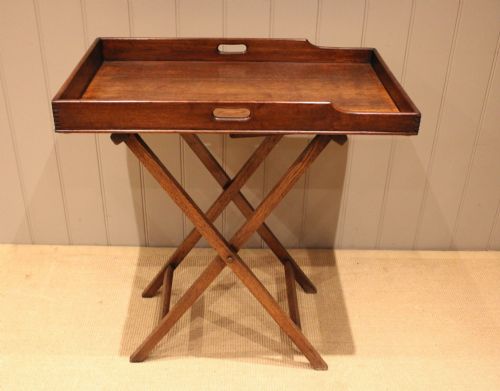 Edwardian Oak Butlers Tray & Stand